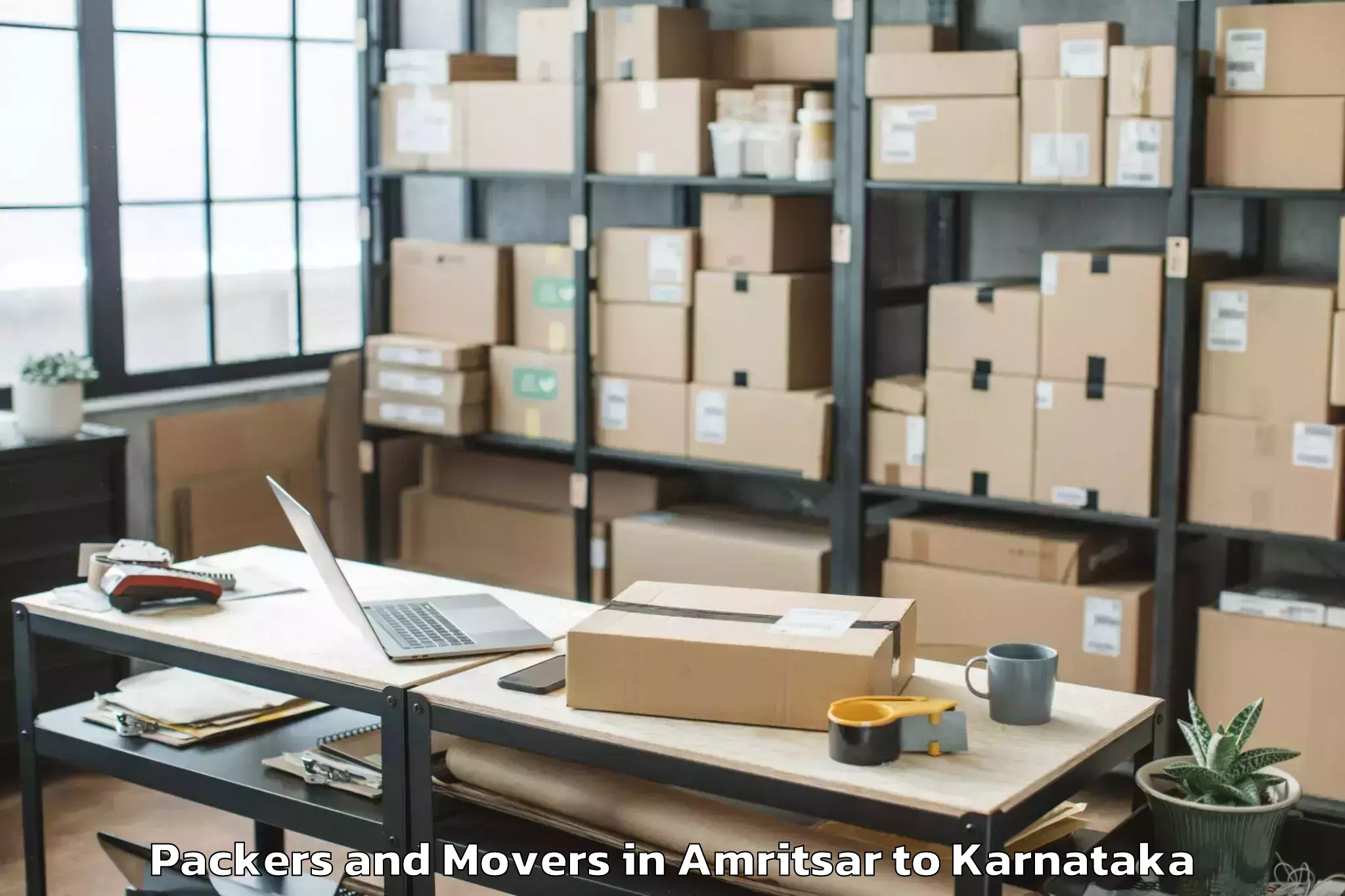 Reliable Amritsar to Hoovina Hadagali Packers And Movers